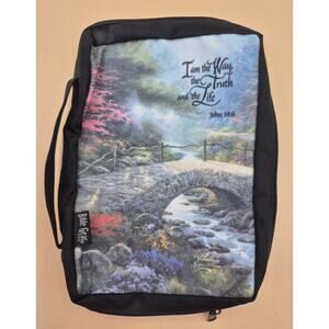 Gregg Gift Bible Cover XL Bag Carrier Scripture Zippered Case Brown with Handle